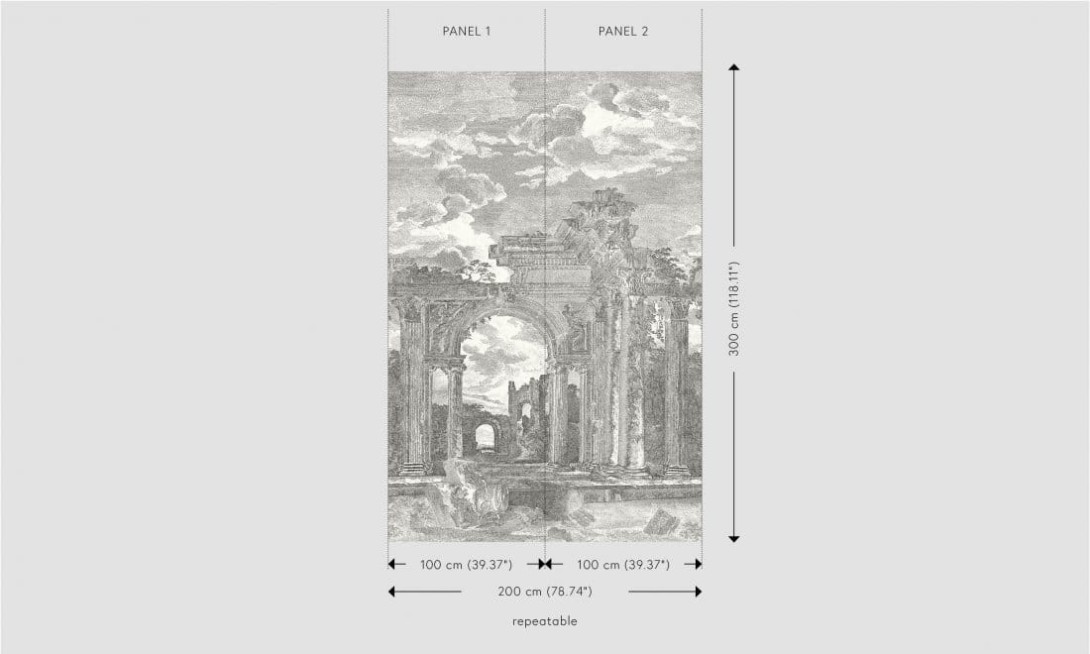 Arte 42560 Sculptura Rovine Onyx - mural z panoramą ruin greckich