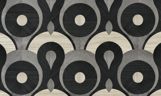 Arte MO4010 Moooi Wallcovering Memento Moooi Queen Cobra Smoke - tapeta geometryczna w koła