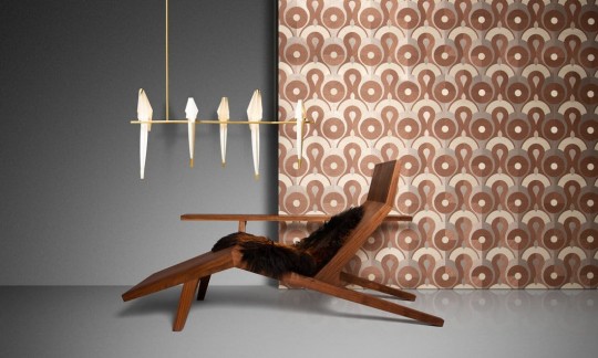 Arte MO4011 Moooi Wallcovering Memento Moooi Queen Cobra Powder - tapeta geometryczna w koła