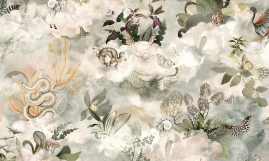 Arte MO4030 Moooi Wallcovering Memento Moooi Medley Dawn - tapeta zwierzęta w chmurach