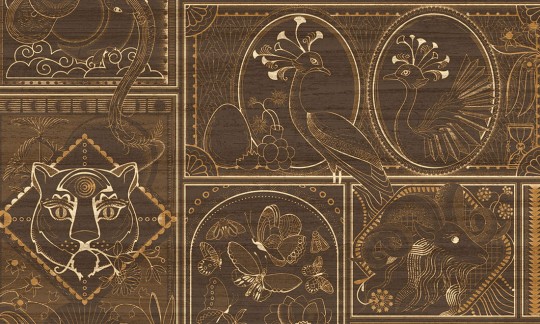 Arte MO4042 Moooi Wallcovering Memento Moooi Golden Tiger Makore - tapeta w zwierzęta