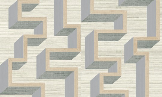 Arte 72700 Marqueterie Detour Silver Linen - tapeta geometryczna 3D