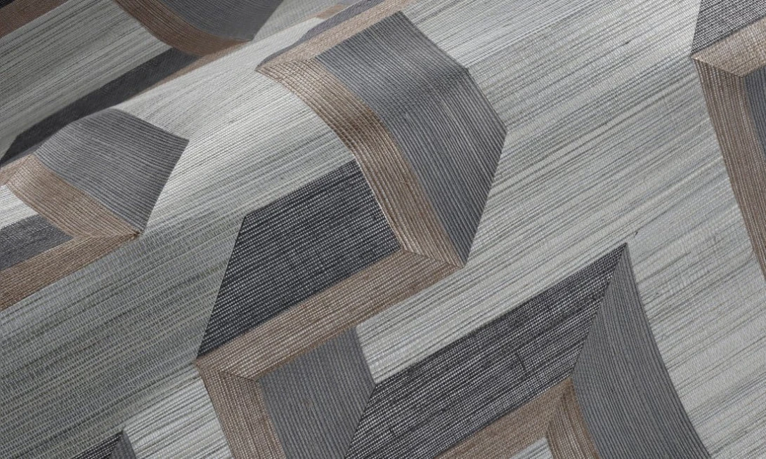 Arte 72700 Marqueterie Detour Silver Linen - tapeta geometryczna 3D