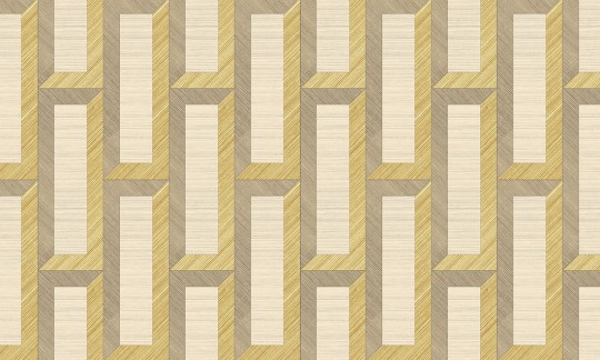 Arte 72720 Marqueterie Biseau Gold Beige - tapeta geometryczna 3D