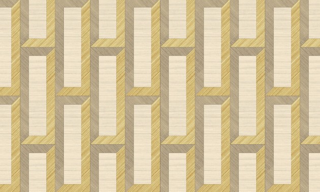 Arte 72720 Marqueterie Biseau Gold Beige - tapeta geometryczna 3D