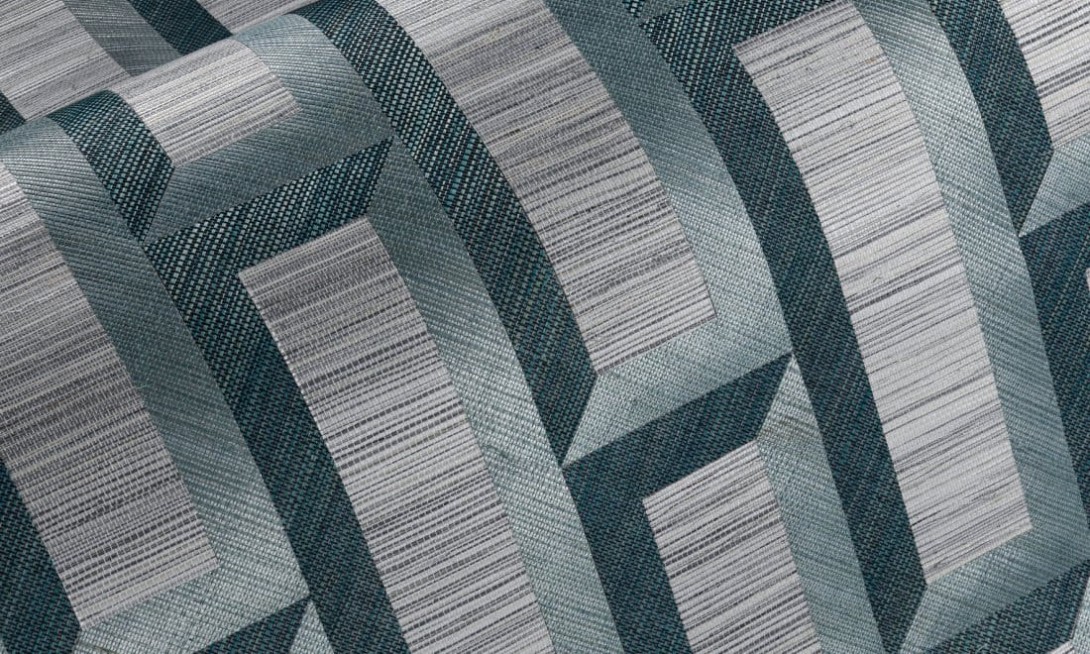 Arte 72721 Marqueterie Biseau Turquoise Teal - tapeta geometryczna 3D