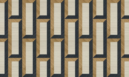 Arte 72723 Marqueterie Biseau Bronze Black - tapeta geometryczna 3D
