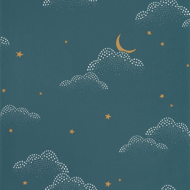 Caselio 103486069 Autour Du Monde Bleu Nuit - tapeta niebo