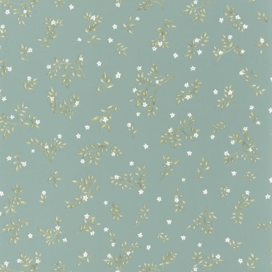 Caselio 103646090 Danae Callisto Bleu Grise - tapeta w kwiatki