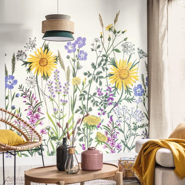Caselio 103674203 Danae Thalia Multicouleurs - mural kwiecista łąka