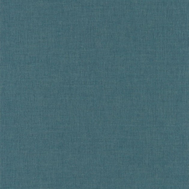 Caselio 68526378 Danae Linen Uni Bleu Gris Fance - tapeta imitująca len
