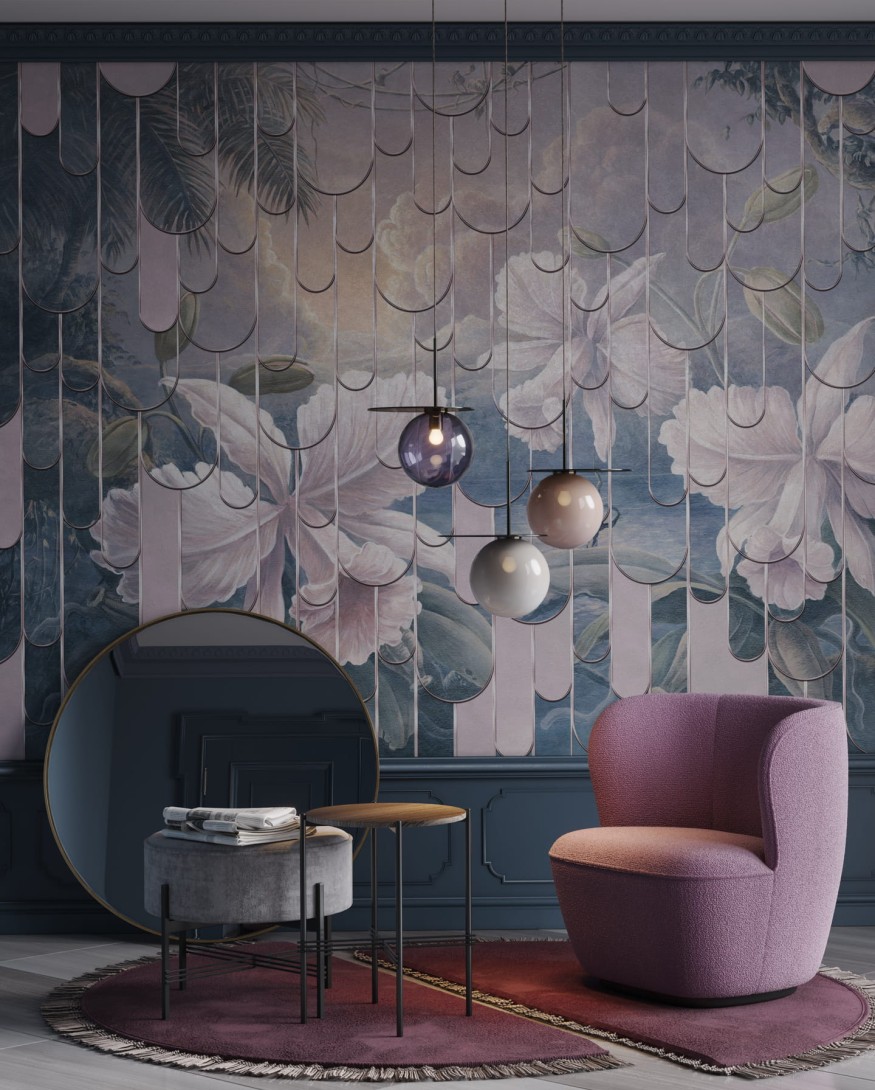 Wonderwall 35 0711 08 Sunset - mural w kwiaty