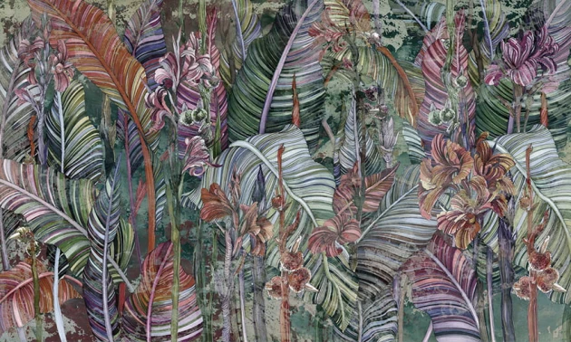 Wonderwall 35 0701 07 Canna - mural liście