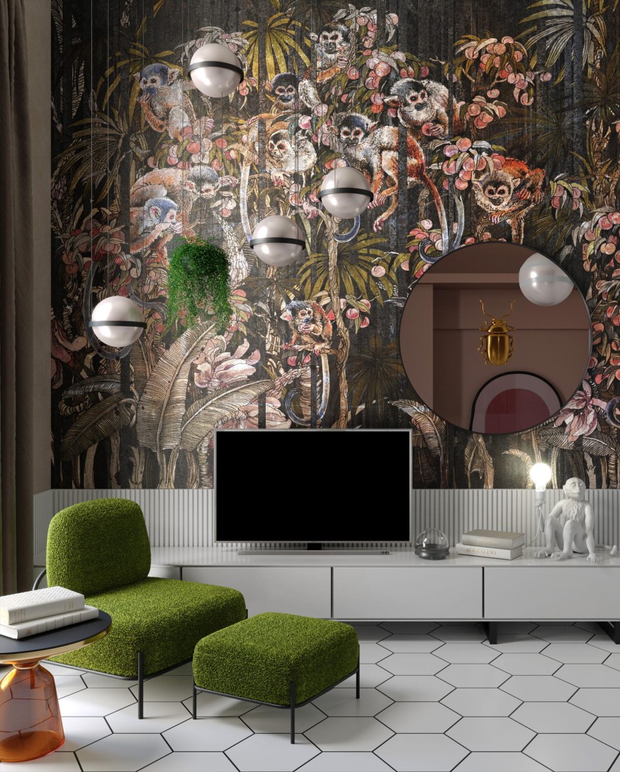 Wonderwall 35 0533 00 Jumanji - mural małpki