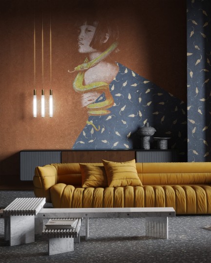 Wonderwall 35 0932 05 Hebi - mural kobieta