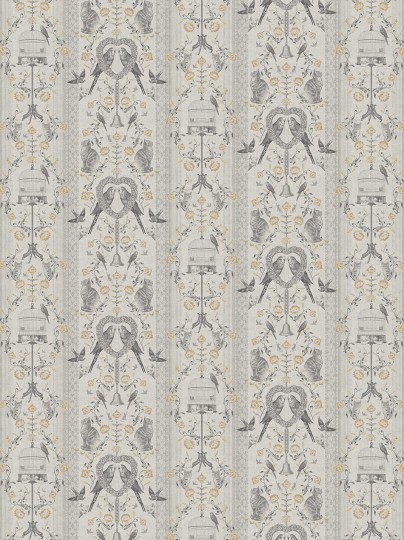 Divine Savages DVS124 Bye Bye Birdie! Buttercup - tapeta art-deco w ptaki i koty