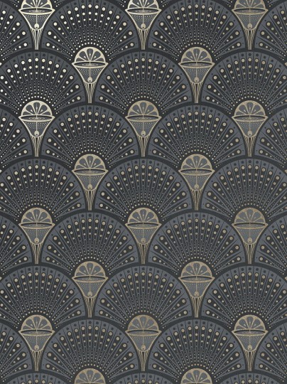 Divine Savages DVS110 Deco Martini Smokey Gold - tapeta wachlarze art-deco