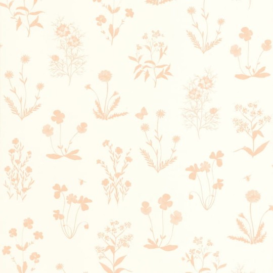 Casadeco 87624127 Gardens Herbier Rose Nude - tapeta w polne kwiaty