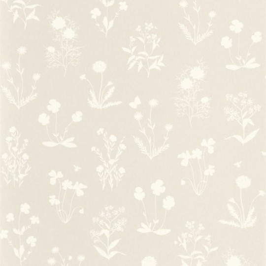 Casadeco 87621218 Gardens Herbier Beige Lin - tapeta w polne kwiaty