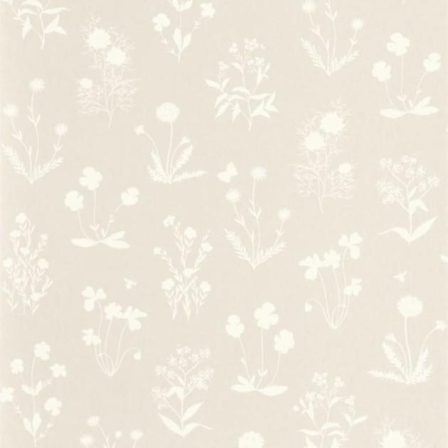 Casadeco 87621218 Gardens Herbier Beige Lin - tapeta w polne kwiaty