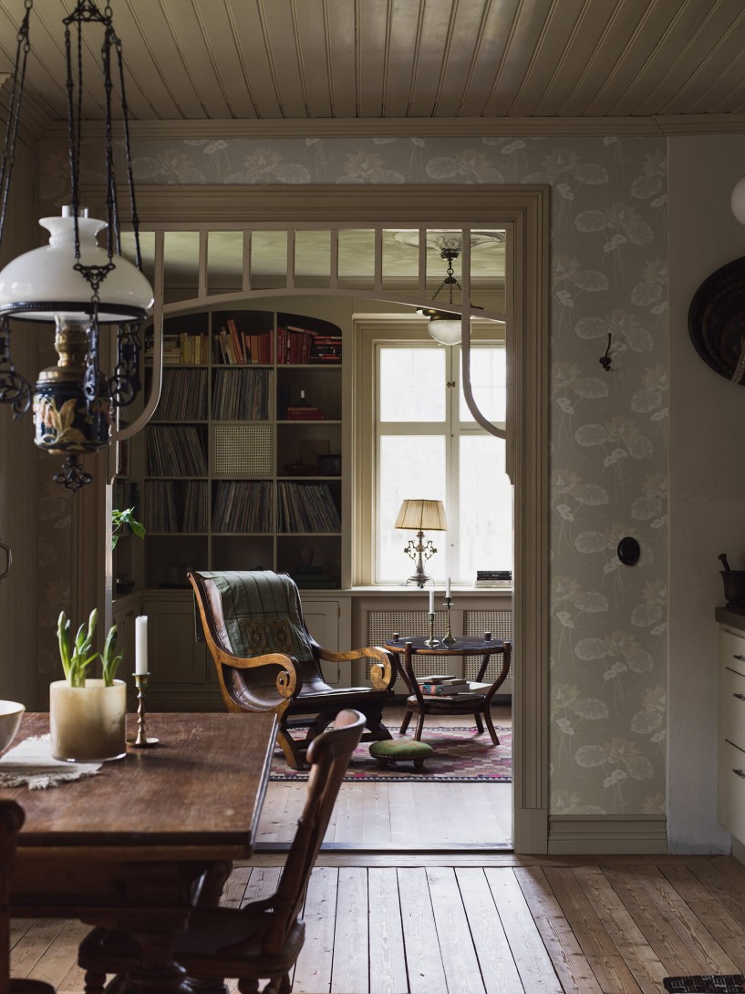 Boras Tapeter 4169 Alla Tiders Hus Haga - tapeta w lilie wodne