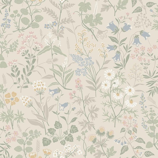 Boras Tapeter 4179 Alla Tiders Hus Flora - tapeta łąka w kwiaty