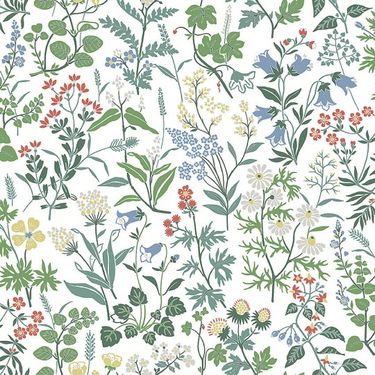 Boras Tapeter 4180 Alla Tiders Hus Flora - tapeta łąka w kwiaty
