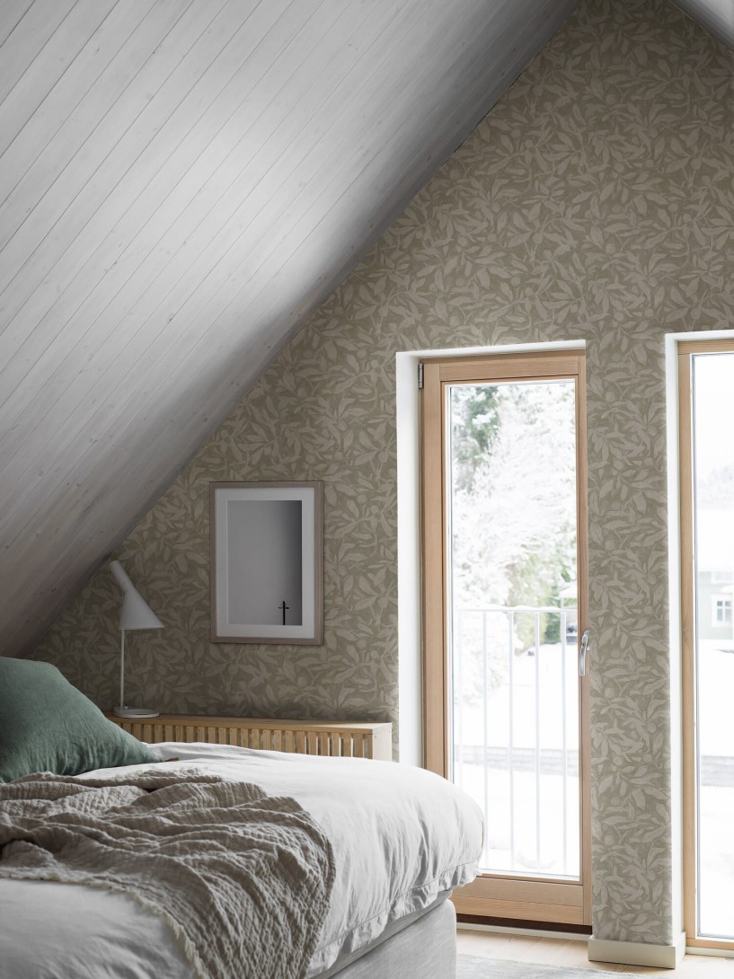 Boras Tapeter 4194 Alla Tiders Hus Skogsparken - tapeta w liście