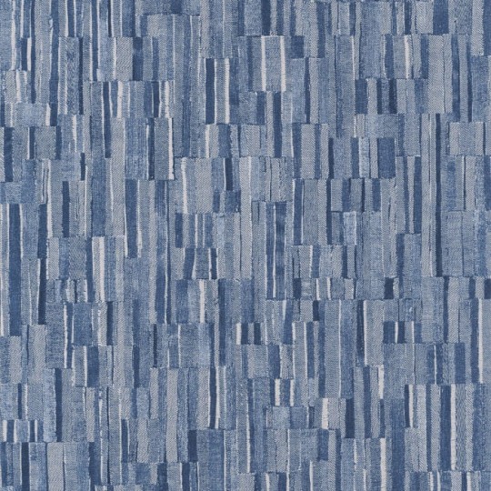 Casadeco 87526618 Textiles Patch Denim Bleu Denim - tapeta imitująca jeans