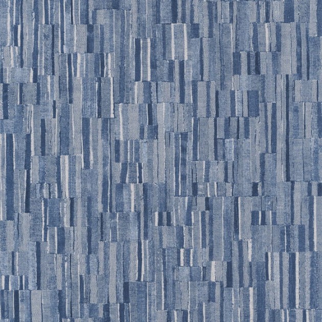 Casadeco 87526618 Textiles Patch Denim Bleu Denim - tapeta imitująca jeans