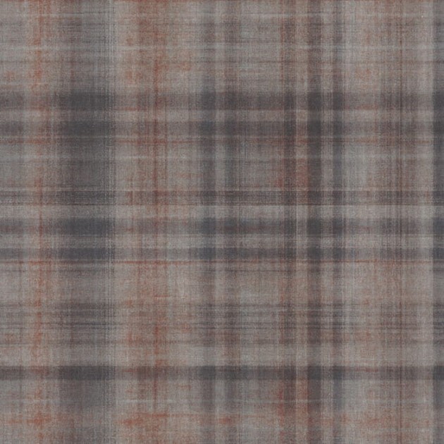 Casadeco 87699857 Textiles Tartan Noir Fusain - tapeta w kratkę
