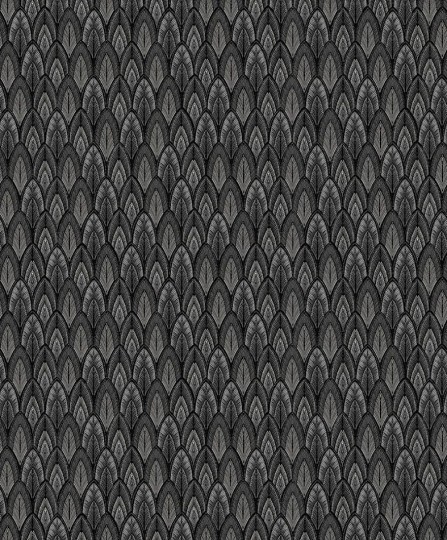 Khroma SUM401 Summer Dabu Caviar - tapeta geometryczna w liście