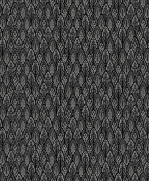 Khroma SUM401 Summer Dabu Caviar - tapeta geometryczna w liście