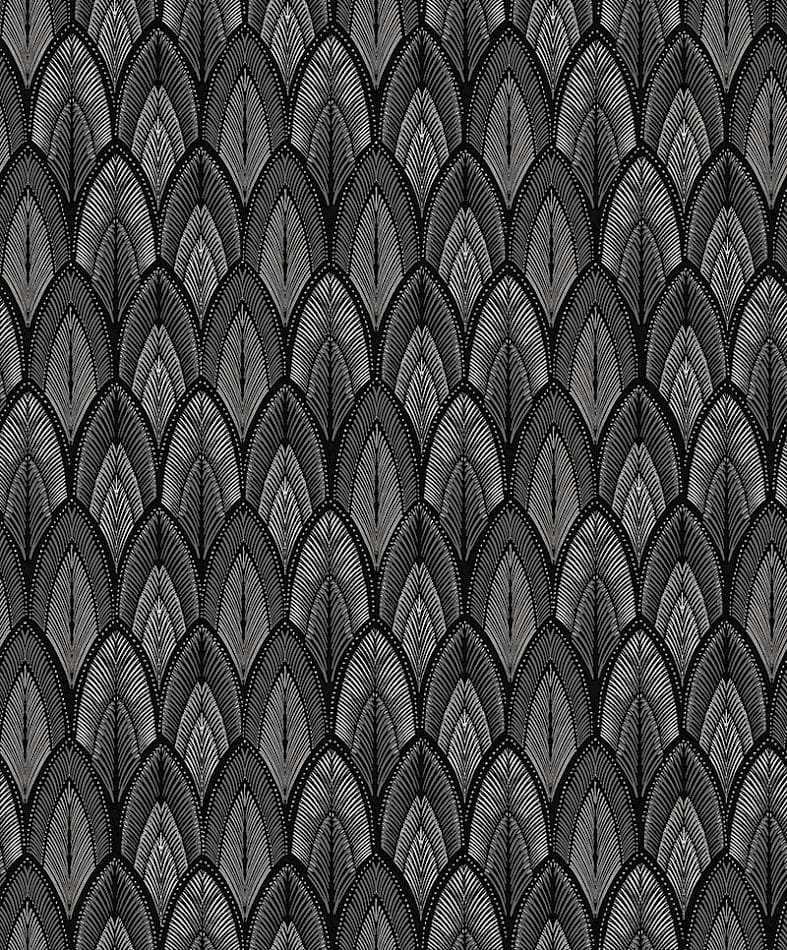 Khroma SUM401 Summer Dabu Caviar - tapeta geometryczna w liście