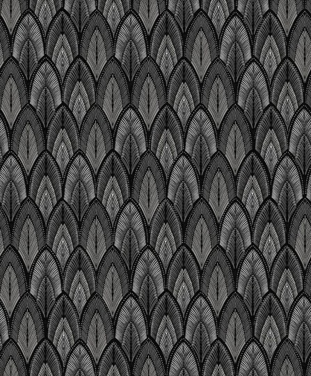 Khroma SUM401 Summer Dabu Caviar - tapeta geometryczna w liście