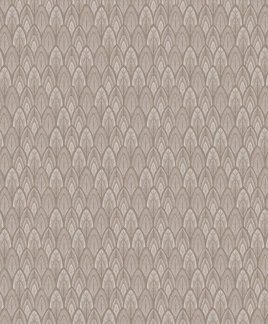 Khroma SUM404 Summer Dabu Taupe - tapeta geometryczna w liście