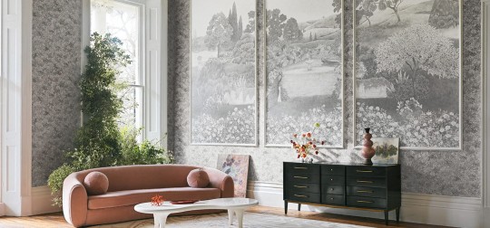 Cole&Son 120/1003 The Gardens Idyll - mural z angielskim ogrodem (zestaw 2 rolek)