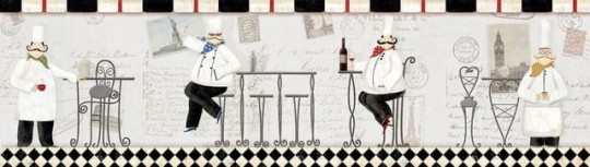 Border Galerie Aquarius G90022 Chef Border Black White