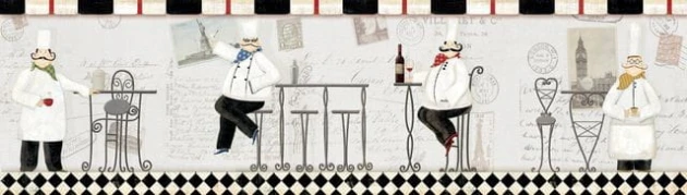 Border Galerie Aquarius G90022 Chef Border Black White
