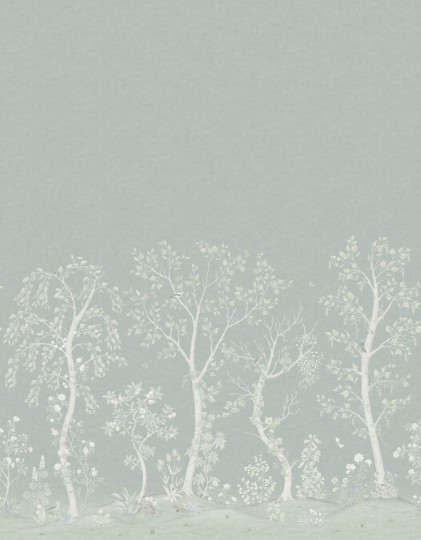 Cole&Son 120/6020S The Gardens Seasonal Woods Silk - mural w brzozy (zestaw 2 rolek)