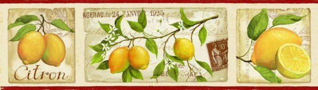 Border Galerie Aquarius G90053 Lemon Border Red