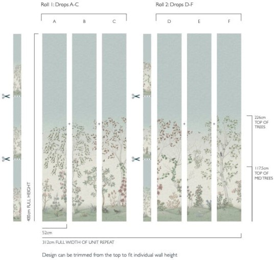 Cole&Son 120/6022S The Gardens Seasonal Woods Silk - mural w brzozy (zestaw 2 rolek)