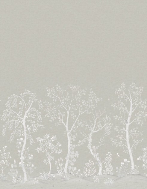 Cole&Son 120/6023S The Gardens Seasonal Woods Silk - mural w brzozy (zestaw 2 rolek)