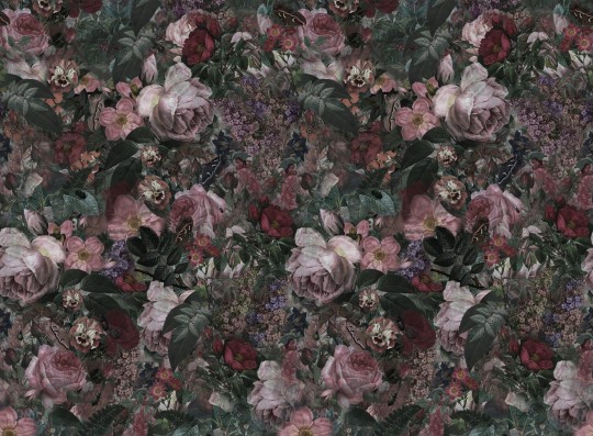 Boras Tapeter 9419W Studio Dark Floral - mural w kwiaty