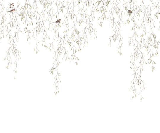Boras Tapeter 9447W Studio Spring Birds - mural wiosenny w ptaki