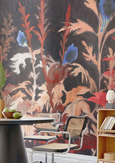 Wallpepper MB-11-A 2022 Caracosa - mural w kwiaty na ciemnym tle