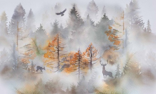 Wallpepper MD-07-A 2022 Mont Blanc fall - mural z jesiennym lasem