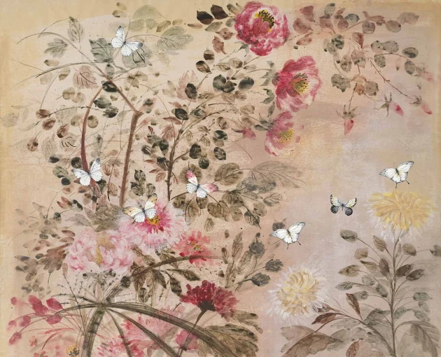 Wallpepper MB-13-B 2022 Ophelia - mural w liście i motyle