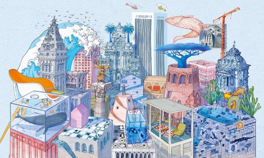 Wallpepper CS-03-A Capsule Carlo Stanga Città invisibili - mural z motywem magicznego miasta