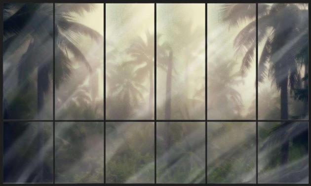 Wallpepper WP-50-C 2022 Mocambo - mural z dżunglą za oknami